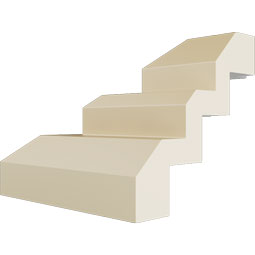 Ekena Millwork - MIC04X04ER - Endurathane Inside Corner Moulding, 4 1/4"P x 4 1/4"H (matches moulding MLD04X04X06ER), Factory Primed