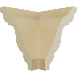 Ekena Millwork - MOC03X03QU - Endurathane Outside Corner Moulding (matches moulding MLD03X03X04QU), 3 1/8"P x 3 1/2"H, Factory Primed
