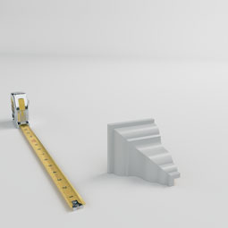 Ekena Millwork - MOC03X03QU - Endurathane Outside Corner Moulding (matches moulding MLD03X03X04QU), 3 1/8"P x 3 1/2"H, Factory Primed