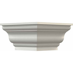 Ekena Millwork - MOC03X03QU - Endurathane Outside Corner Moulding (matches moulding MLD03X03X04QU), 3 1/8"P x 3 1/2"H, Factory Primed
