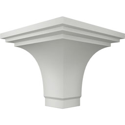Ekena Millwork - MOC04X04BR - Endurathane Outside Corner for Bradford Traditional Smooth Crown Moulding (matches moulding MLD04X04X06BR), 4 3/4"P x 4 1/4"H, Factory Primed