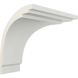 Ekena Millwork - MOC04X04BR - Endurathane Outside Corner for Bradford Traditional Smooth Crown Moulding (matches moulding MLD04X04X06BR), 4 3/4"P x 4 1/4"H, Factory Primed