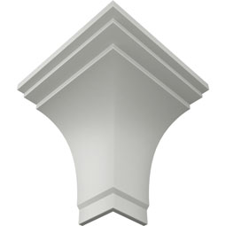 Ekena Millwork - MOC04X04BR - Endurathane Outside Corner for Bradford Traditional Smooth Crown Moulding (matches moulding MLD04X04X06BR), 4 3/4"P x 4 1/4"H, Factory Primed