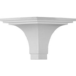 Ekena Millwork - MOC04X04BR - Endurathane Outside Corner for Bradford Traditional Smooth Crown Moulding (matches moulding MLD04X04X06BR), 4 3/4"P x 4 1/4"H, Factory Primed