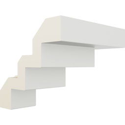 Ekena Millwork - MOC04X04ER - Endurathane Outside Corner Moulding (matches moulding MLD04X04X06ER), 4 1/4"P x 4 1/4"H, Factory Primed