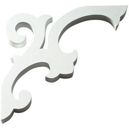 Fypon, Ltd. - BKT12X12 - 1"W x 11 1/2"D x 12 1/4"H Urethane Bracket, Scalloped