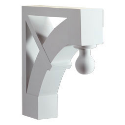 Fypon, Ltd. - BKT24X24X5 - 5"W x 24"D x 24"H Arched Post Bracket, Urethane