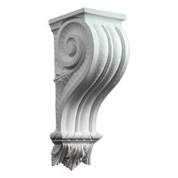 Fypon, Ltd. - BKT7X16 - 5 1/2"W x 7 7/16"D x 16 1/4"H Carved Spiral, Urethane