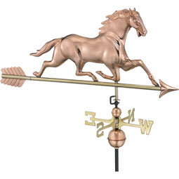 Good Directions - GD580PA - Horse Weathervane with Arrow - Pure Copper