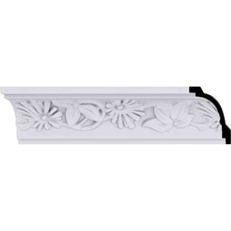 Ekena Millwork - MLD02X01X02DA - Endurathane Damon Crown Moulding, 2 1/8"H x 1 7/8"P x 2 7/8"F x 94 1/2"L, (6 3/8" Repeat), Factory Primed