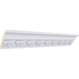 Ekena Millwork - MLD02X02X03TN - Endurathane Tristan Crown Moulding, 2 3/4"H x 2 1/2"P x 3 5/8"F x 94 1/2"L, (2" Repeat), Factory Primed