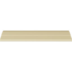 Ekena Millwork - MLD02X02X03TN - Endurathane Tristan Crown Moulding, 2 3/4"H x 2 1/2"P x 3 5/8"F x 94 1/2"L, (2" Repeat), Factory Primed
