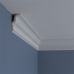 Ekena Millwork - MLD03X01X03AL - Endurathane Alexandria Crown Moulding, 3 3/4"H x 1 7/8"P x 3 7/8"F x 94 1/2"L, (1/2" Repeat), Factory Primed
