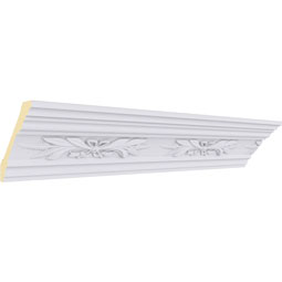 Ekena Millwork - MLD03X03X04HA - Endurathane Harvest Crown Moulding, 3 1/4"H x 3 1/4"P x 4 1/2"F x 94 1/2"L, (8" Repeat), Factory Primed