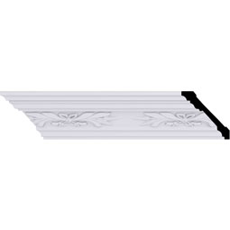 Ekena Millwork - MLD03X03X04HA - Endurathane Harvest Crown Moulding, 3 1/4"H x 3 1/4"P x 4 1/2"F x 94 1/2"L, (8" Repeat), Factory Primed