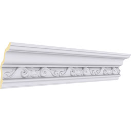 Ekena Millwork - MLD03X02X04CA - Endurathane Caputo Crown Moulding, 3 7/8"H x 2 3/8"P x 4 5/8"F x 94 1/2"L, (6 1/4" Repeat), Factory Primed