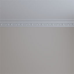 Ekena Millwork - MLD03X02X04CA - Endurathane Caputo Crown Moulding, 3 7/8"H x 2 3/8"P x 4 5/8"F x 94 1/2"L, (6 1/4" Repeat), Factory Primed