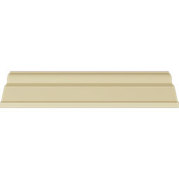 Ekena Millwork - MLD03X03X04DH - Endurathane Dauphine Crown Moulding, 3 1/2"H x 3 3/8"P x 4 7/8"F x 94 1/2"L, (5 3/8" Repeat), Factory Primed