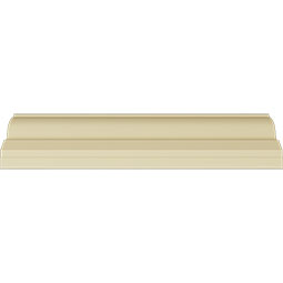 Ekena Millwork - MLD03X03X04AS - Endurathane Ashford Crown Moulding, 3 5/8"H x 3 1/8"P x 4 7/8"F x 94 1/2"L, (1 7/8" Repeat), Factory Primed