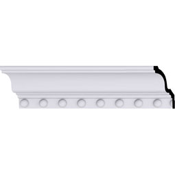 Ekena Millwork - MLD03X03X04AS - Endurathane Ashford Crown Moulding, 3 5/8"H x 3 1/8"P x 4 7/8"F x 94 1/2"L, (1 7/8" Repeat), Factory Primed