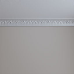 Ekena Millwork - MLD03X03X05BR - Endurathane Brightton Crown Moulding, 3 1/2"H x 3 1/2"P x 5"F x 94 1/2"L, (3 3/4" Repeat), Factory Primed