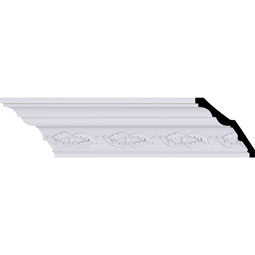 Ekena Millwork - MLD03X03X05WA - Endurathane Washington Crown Moulding, 3 5/8"H x 3 5/8"P x 5 1/8"F x 94 1/2"L, (3 1/2" Repeat), Factory Primed