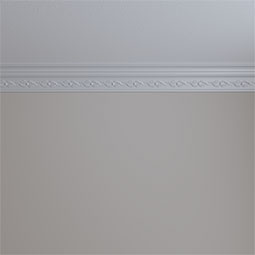 Ekena Millwork - MLD03X03X05WA - Endurathane Washington Crown Moulding, 3 5/8"H x 3 5/8"P x 5 1/8"F x 94 1/2"L, (3 1/2" Repeat), Factory Primed