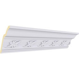 Ekena Millwork - MLD04X03X05WN - Endurathane Winston Crown Moulding, 4"H x 3 5/8"P x 5 3/8"F x 94 1/2"L, (3 1/2" Repeat), Factory Primed