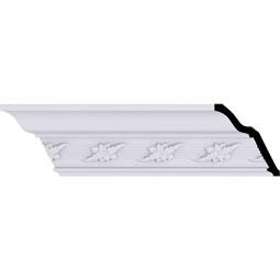 Ekena Millwork - MLD04X03X05WN - Endurathane Winston Crown Moulding, 4"H x 3 5/8"P x 5 3/8"F x 94 1/2"L, (3 1/2" Repeat), Factory Primed