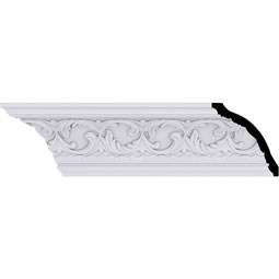 Ekena Millwork - MLD04X03X05RI - Endurathane Richmond Crown Moulding, 4 1/8"H x 3 3/4"P x 5 3/8"F x 94 1/2"L, (5" Repeat), Factory Primed