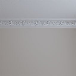 Ekena Millwork - MLD03X03X05LO - Endurathane Logan Crown Moulding, 3 7/8"H x 3 3/4"P x 5 3/8"F x 94 1/2"L, (7 7/8" Repeat), Factory Primed
