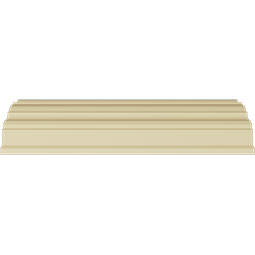 Ekena Millwork - MLD04X04X05DI - Endurathane Dijon Crown Moulding, 4 1/8"H x 4"P x 5 1/2"F x 94 1/2"L, (3 3/8" Repeat), Factory Primed