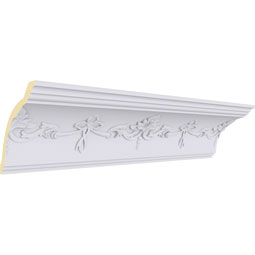 Ekena Millwork - MLD04X04X05SY - Endurathane Sydney Crown Moulding, 4 1/4"H x 4 1/8"P x 5 7/8"F x 94 1/2"L, (8" Repeat), Factory Primed
