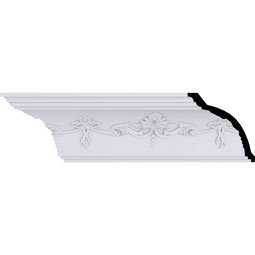 Ekena Millwork - MLD04X04X05SY - Endurathane Sydney Crown Moulding, 4 1/4"H x 4 1/8"P x 5 7/8"F x 94 1/2"L, (8" Repeat), Factory Primed