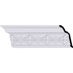 Ekena Millwork - MLD05X03X05VI - Endurathane Victorian Crown Moulding, 5 1/8"H x 3 1/8"P x 5 7/8"F x 94 1/2"L, (4" Repeat), Factory Primed