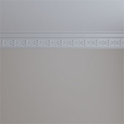 Ekena Millwork - MLD05X03X05VI - Endurathane Victorian Crown Moulding, 5 1/8"H x 3 1/8"P x 5 7/8"F x 94 1/2"L, (4" Repeat), Factory Primed