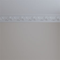 Ekena Millwork - MLD04X04X06WN - Endurathane Winston Crown Moulding, 4 1/4"H x 4 1/4"P x 6"F x 94 1/2"L, (7 7/8" Repeat), Factory Primed