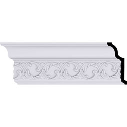 Ekena Millwork - MLD06X02X06RI - Endurathane Richmond Crown Moulding, 6"H x 2 7/8"P x 6 1/2"F x 94 1/2"L, (5" Repeat), Factory Primed