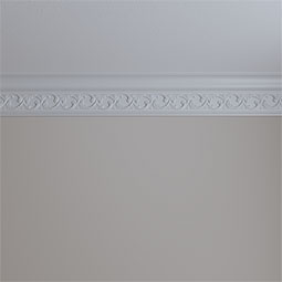 Ekena Millwork - MLD06X02X06RI - Endurathane Richmond Crown Moulding, 6"H x 2 7/8"P x 6 1/2"F x 94 1/2"L, (5" Repeat), Factory Primed