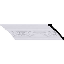 Ekena Millwork - MLD04X04X06HA - Endurathane Harvest Crown Moulding, 4 5/8"H x 4 3/4"P x 6 5/8"F x 94 1/2"L, (11 3/4" Repeat), Factory Primed