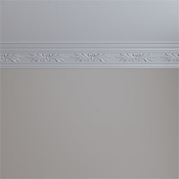 Ekena Millwork - MLD04X04X06HA - Endurathane Harvest Crown Moulding, 4 5/8"H x 4 3/4"P x 6 5/8"F x 94 1/2"L, (11 3/4" Repeat), Factory Primed