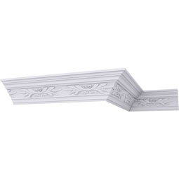 Ekena Millwork - MLD04X04X06HA - Endurathane Harvest Crown Moulding, 4 5/8"H x 4 3/4"P x 6 5/8"F x 94 1/2"L, (11 3/4" Repeat), Factory Primed