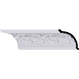 Ekena Millwork - MLD04X04X06KI - Endurathane Kinsley Crown Moulding, 4 3/4"H x 4 3/4"P x 6 3/4"F x 94 1/2"L, (6 7/8" Repeat), Factory Primed