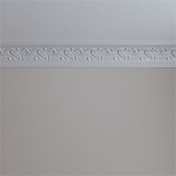 Ekena Millwork - MLD04X04X06KI - Endurathane Kinsley Crown Moulding, 4 3/4"H x 4 3/4"P x 6 3/4"F x 94 1/2"L, (6 7/8" Repeat), Factory Primed