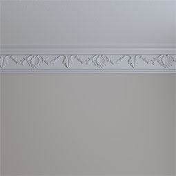 Ekena Millwork - MLD06X03X07SH - Endurathane Shell Crown Moulding, 6 1/4"H x 3 3/8"P x 7"F x 94 1/2"L, (16" Repeat), Factory Primed