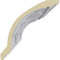 Ekena Millwork - MLD06X06X08CN - Endurathane Cornelia Crown Moulding, 6 3/8"H x 6 1/4"P x 8 5/8"F x 94 1/2"L, (18 7/8" Repeat), Factory Primed