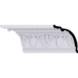 Ekena Millwork - MLD06X05X08HA - Endurathane Harvest Crown Moulding, 6 3/4"H x 5 7/8"P x 8 7/8"F x 94 1/2"L, (6 1/2" Repeat), Factory Primed