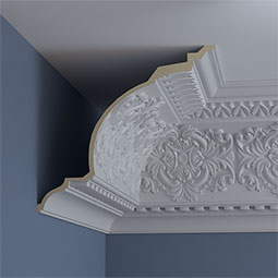 Ekena Millwork - MLD17X16X23NO - Endurathane Norwich Crown Moulding, 17 3/4"H x 16 1/8"P x 23 7/8"F x 94 1/2"L, (16 3/8" Repeat), Factory Primed