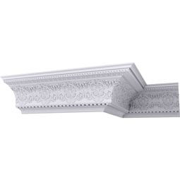 Ekena Millwork - MLD17X16X23NO - Endurathane Norwich Crown Moulding, 17 3/4"H x 16 1/8"P x 23 7/8"F x 94 1/2"L, (16 3/8" Repeat), Factory Primed