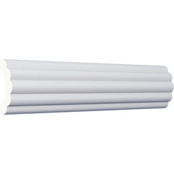 Ekena Millwork - PML02X00RE - Endurathane Reeded Panel Moulding, 3 1/8"H x 3/4"P x 94 1/2"L, Factory Primed